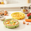 Molde de silicona para vaporizador de alimentos para beb&eacute;s 2 en 1 – Molde redondo para pasteles y salchichas al vapor con lindos animales con orificios de ventilaci&oacute;n y mango resistente al calor | Logotipo personalizado OEM