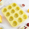 12カップシリコンマフィンパン&カップケーキベーキングトレイ – 焦げ付き防止BPAフリー、-60&deg;C～220&deg;C、オーブンと電子レンジで簡単に取り外し可能 | OEM カスタムカラーとロゴ