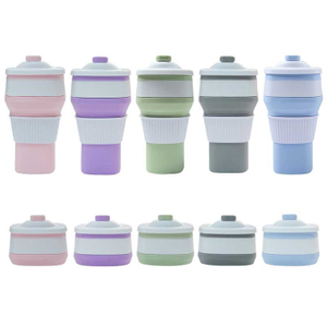 Taza de caf&eacute; de silicona plegable: reutilizable, resistente al calor y con marca personalizada