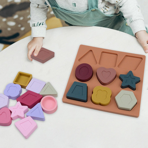 Benutzerdefinierte geometrische Silikon-Puzzlebl&ouml;cke – Hersteller von Baby-Lernspielzeug